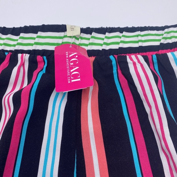 A'Gaci Aruba Stripe Side Tie Shorts Sz M - Picture 4 of 4